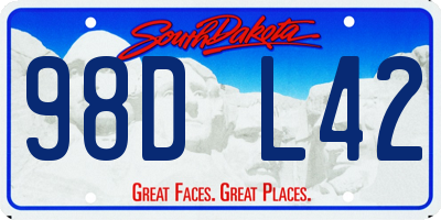 SD license plate 98DL42