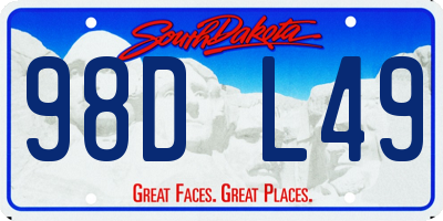 SD license plate 98DL49
