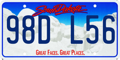 SD license plate 98DL56