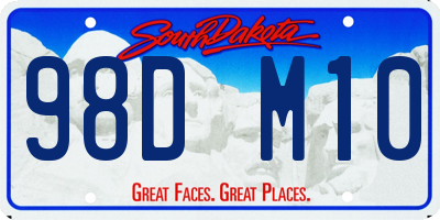 SD license plate 98DM10