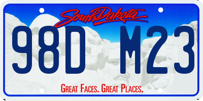 SD license plate 98DM23