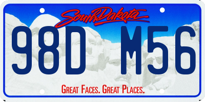 SD license plate 98DM56
