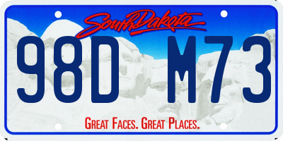 SD license plate 98DM73