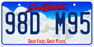 SD license plate 98DM95