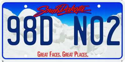 SD license plate 98DN02