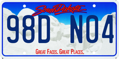SD license plate 98DN04