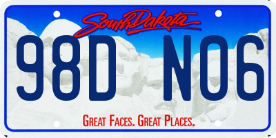 SD license plate 98DN06
