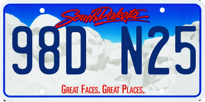 SD license plate 98DN25