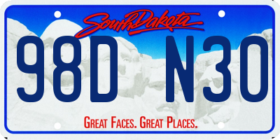 SD license plate 98DN30