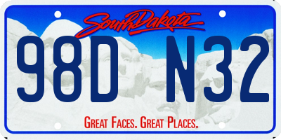 SD license plate 98DN32