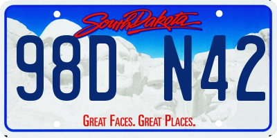 SD license plate 98DN42