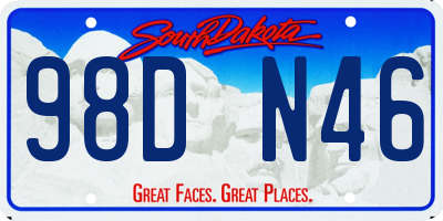 SD license plate 98DN46