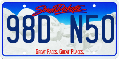 SD license plate 98DN50