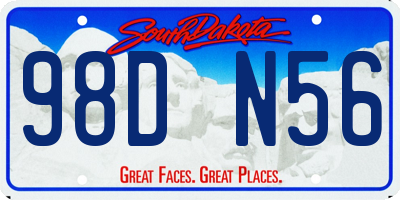 SD license plate 98DN56