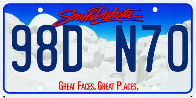 SD license plate 98DN70