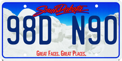SD license plate 98DN90