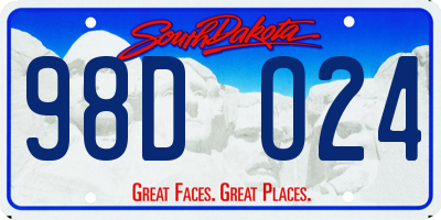 SD license plate 98DO24