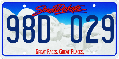 SD license plate 98DO29