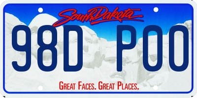 SD license plate 98DP00