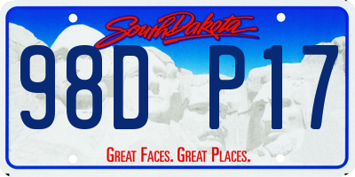 SD license plate 98DP17