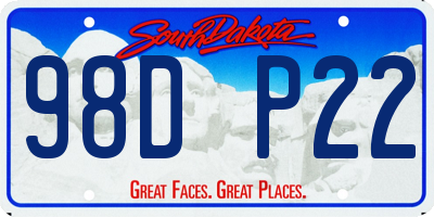 SD license plate 98DP22