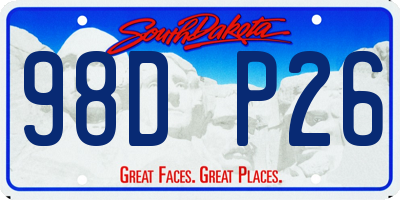 SD license plate 98DP26