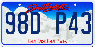 SD license plate 98DP43