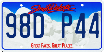 SD license plate 98DP44