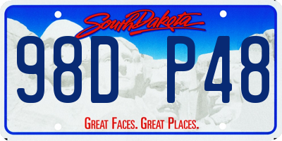 SD license plate 98DP48