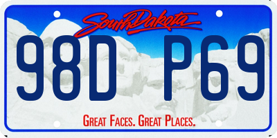 SD license plate 98DP69