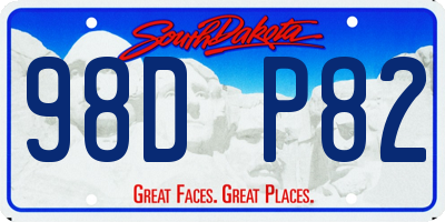 SD license plate 98DP82