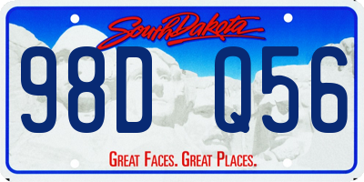 SD license plate 98DQ56