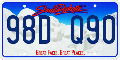 SD license plate 98DQ90