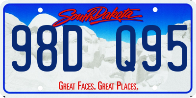 SD license plate 98DQ95
