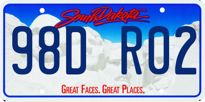 SD license plate 98DR02