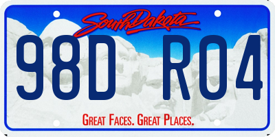 SD license plate 98DR04