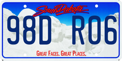 SD license plate 98DR06