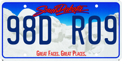 SD license plate 98DR09