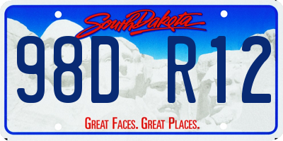 SD license plate 98DR12