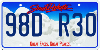 SD license plate 98DR30