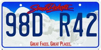 SD license plate 98DR42
