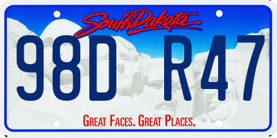SD license plate 98DR47