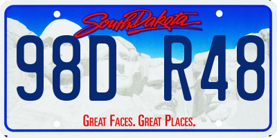 SD license plate 98DR48