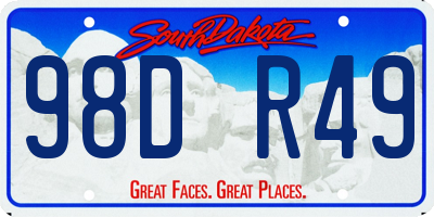 SD license plate 98DR49