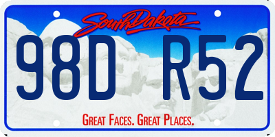 SD license plate 98DR52