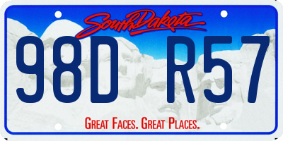 SD license plate 98DR57