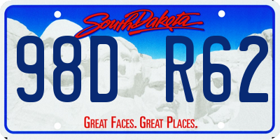 SD license plate 98DR62
