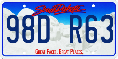 SD license plate 98DR63