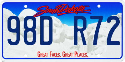 SD license plate 98DR72