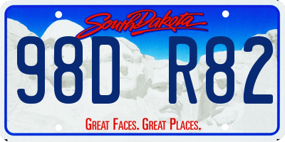 SD license plate 98DR82